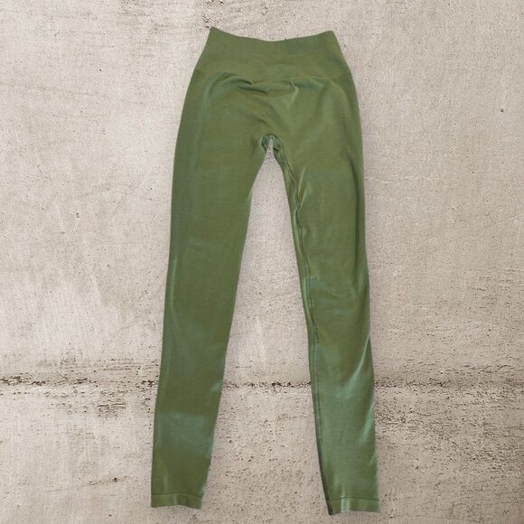 OG Alphalete Amplify Dusty Green Leggings | Size Small - Picture 2 of 4